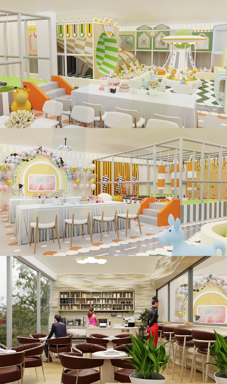 Mô hình cafe kết hợp khu vui chơi trẻ em